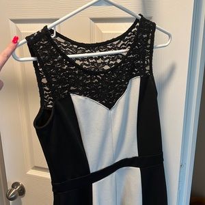 Black and white fit and flare cutie